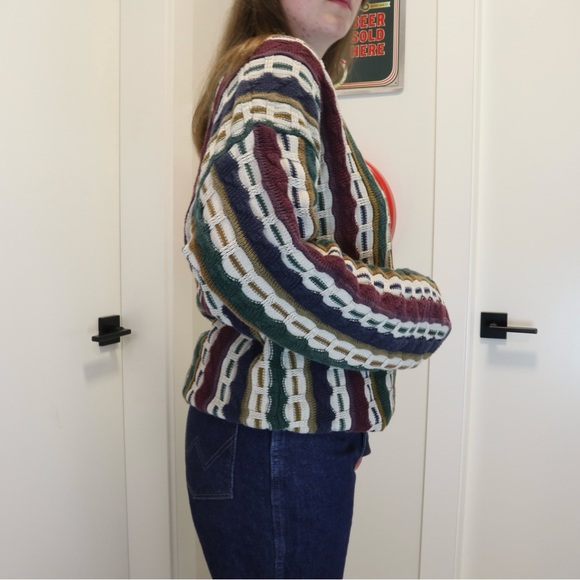 Vintage 90s 3D Knit Sweater - Picture 4 of 5